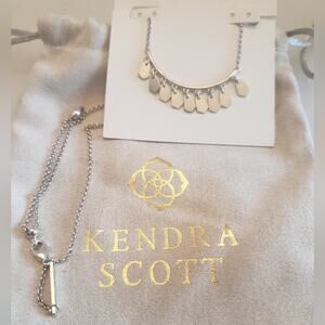 Kendra Scott NWT Sydney delicate  silver necklace‎